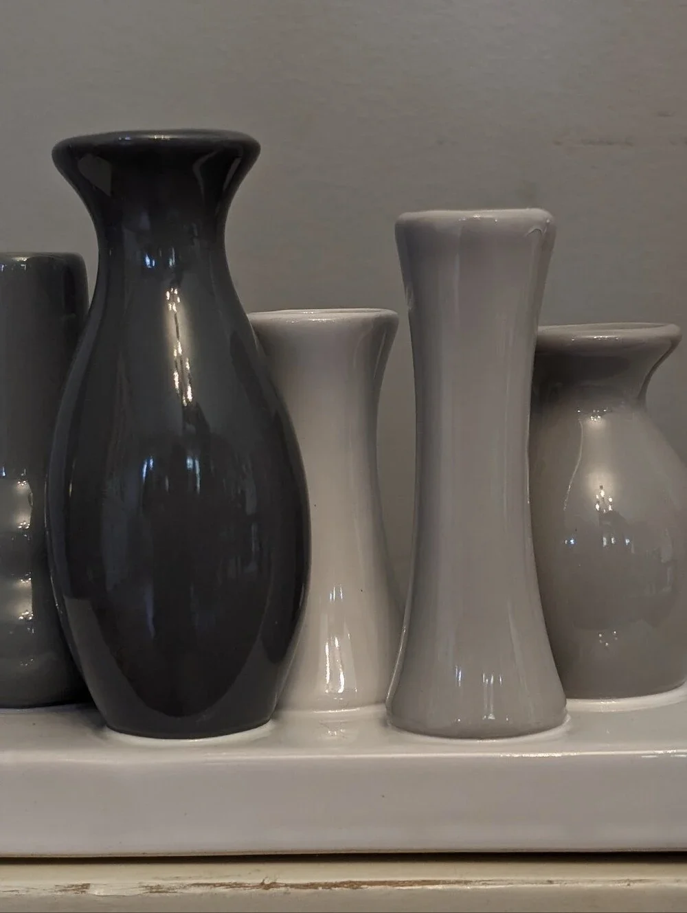Multi Connected Ceramic Bud Vase Set